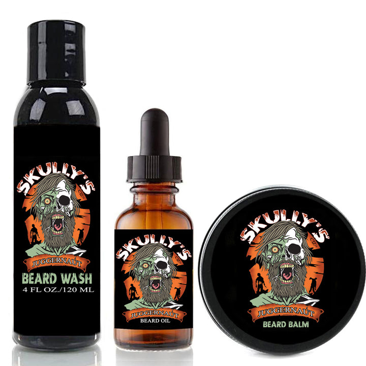 Juggernaut Beard Oil, Beard Balm & Beard Wash Combo Pack (Beards Never Die Collection)