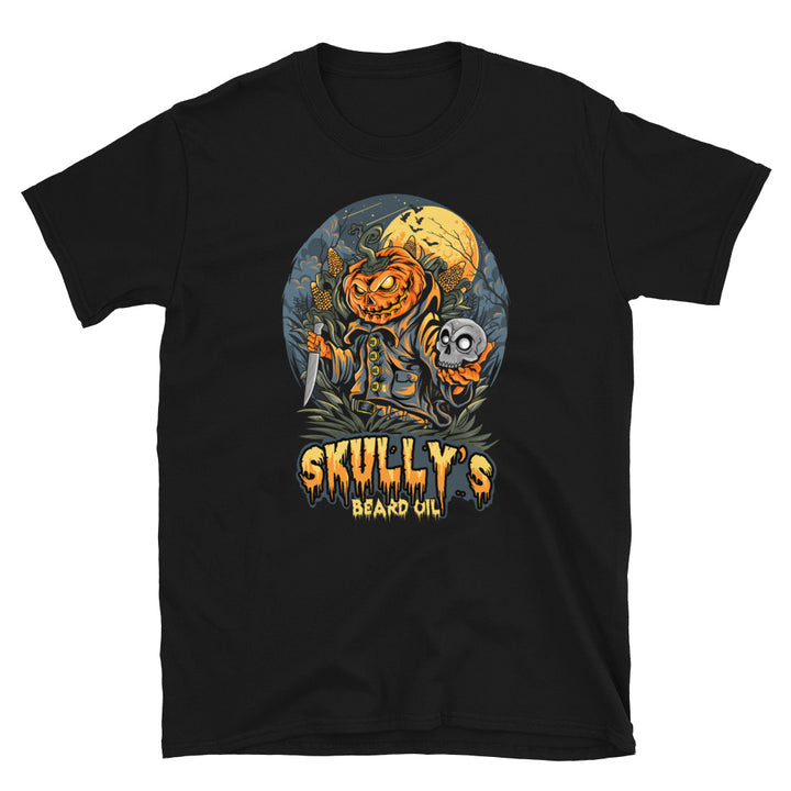 Halloween tshirt, pumpkin head tshirt, halloween shirt, by skullys beard oil